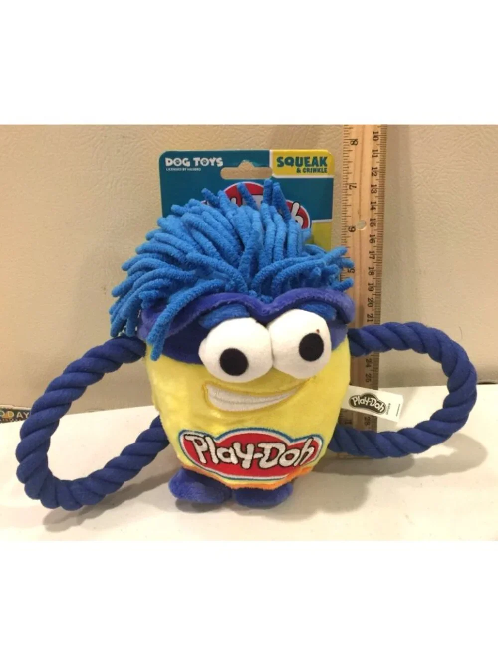 PLAY-DOH Character Squeak Crinkle Rope Handle Plush 6